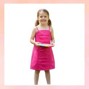 Zac Posen Kids Pink Ruched Sleeveless Party Dress - Size 12